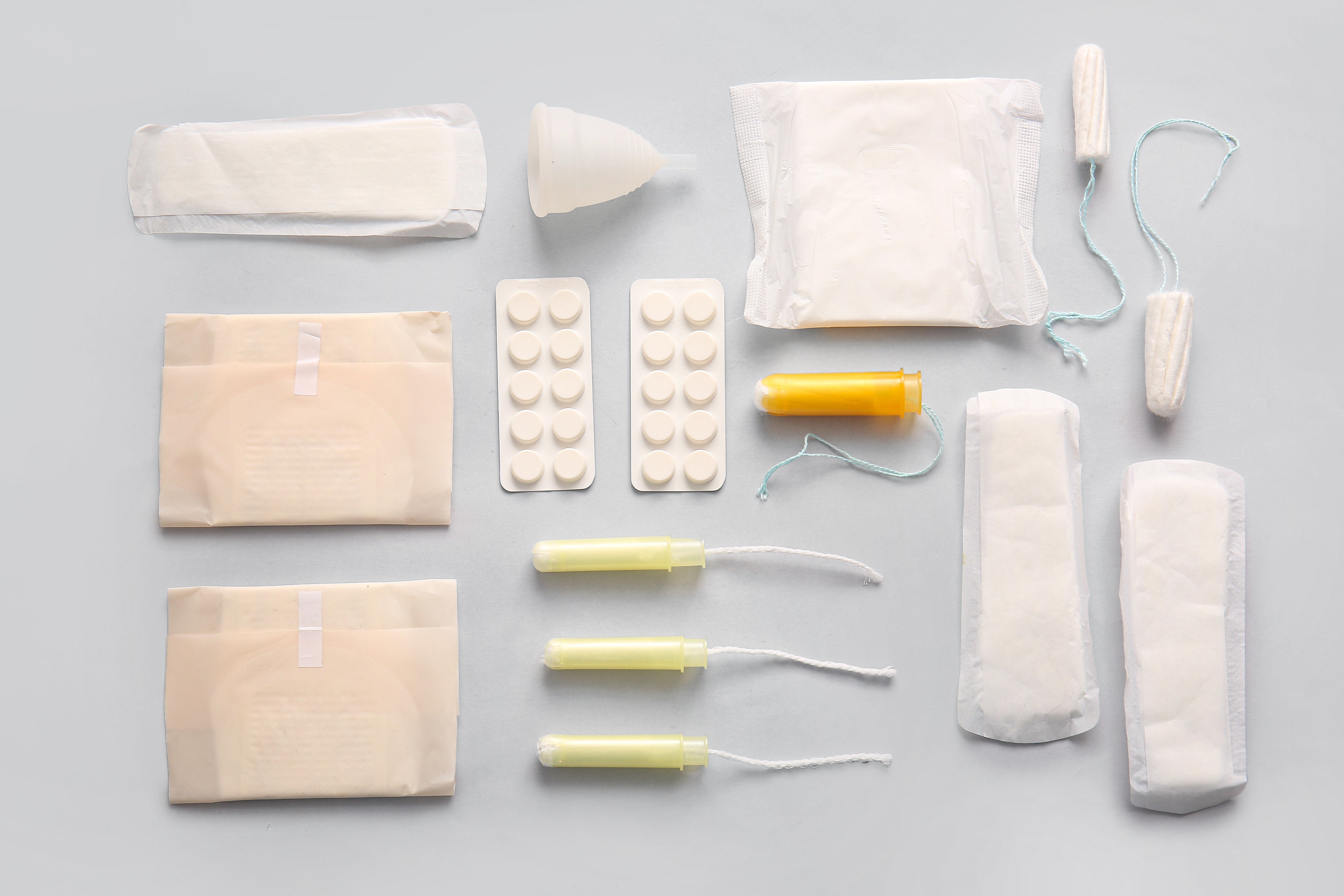 Variety of menstrual products